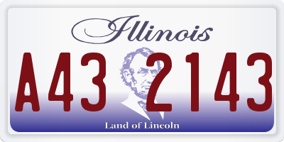 IL license plate A432143