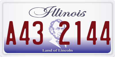 IL license plate A432144