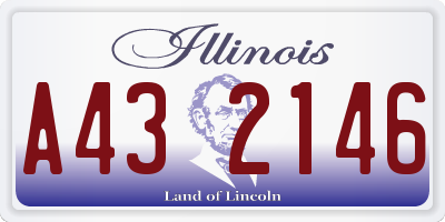 IL license plate A432146