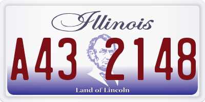 IL license plate A432148