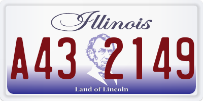 IL license plate A432149