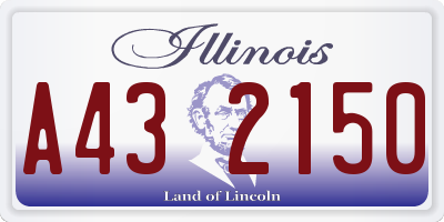 IL license plate A432150