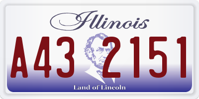 IL license plate A432151