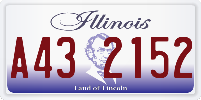 IL license plate A432152