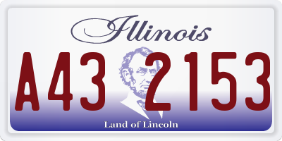 IL license plate A432153