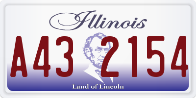 IL license plate A432154