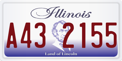 IL license plate A432155