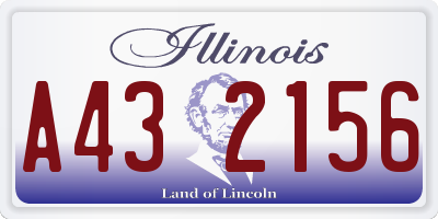 IL license plate A432156
