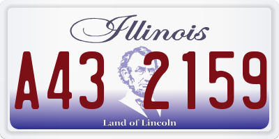 IL license plate A432159
