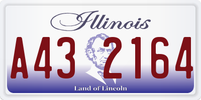 IL license plate A432164
