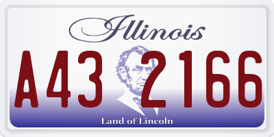 IL license plate A432166