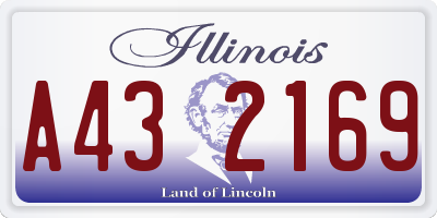 IL license plate A432169