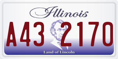 IL license plate A432170