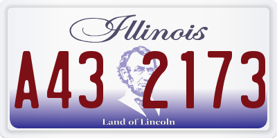 IL license plate A432173
