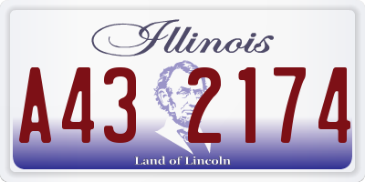 IL license plate A432174