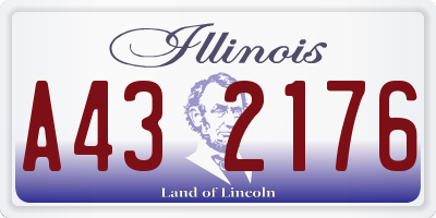 IL license plate A432176