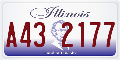 IL license plate A432177