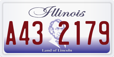 IL license plate A432179