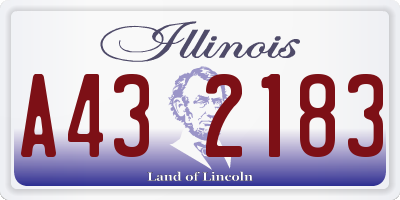 IL license plate A432183