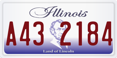 IL license plate A432184
