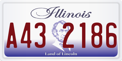 IL license plate A432186