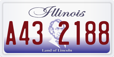 IL license plate A432188