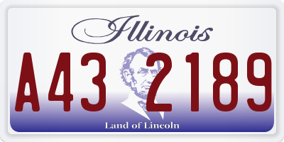 IL license plate A432189