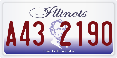 IL license plate A432190