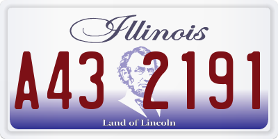 IL license plate A432191