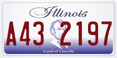 IL license plate A432197