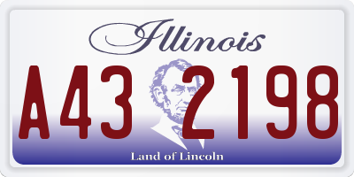 IL license plate A432198