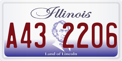IL license plate A432206