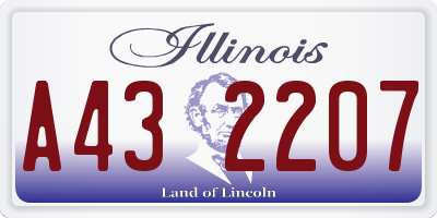 IL license plate A432207