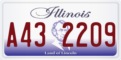 IL license plate A432209
