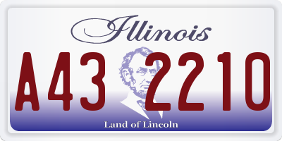 IL license plate A432210