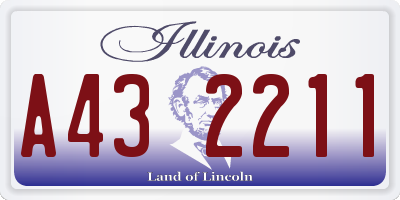 IL license plate A432211