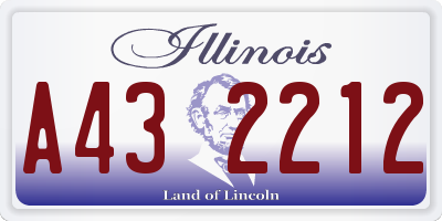 IL license plate A432212