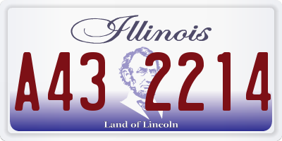 IL license plate A432214