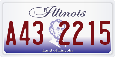 IL license plate A432215