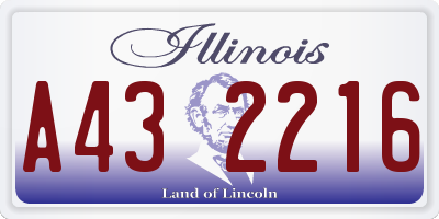 IL license plate A432216