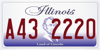 IL license plate A432220