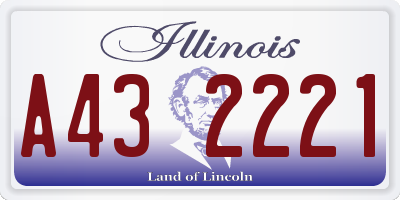 IL license plate A432221
