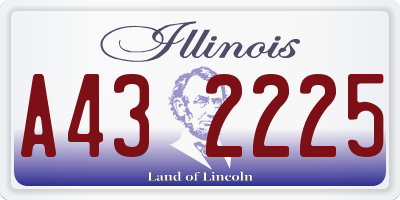 IL license plate A432225