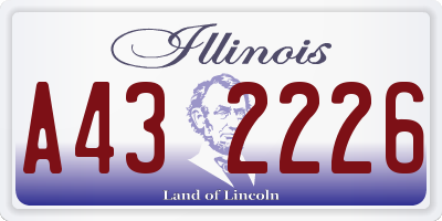 IL license plate A432226