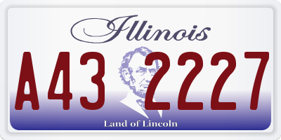 IL license plate A432227