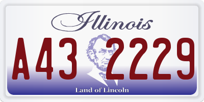 IL license plate A432229