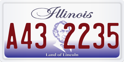 IL license plate A432235