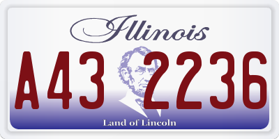 IL license plate A432236