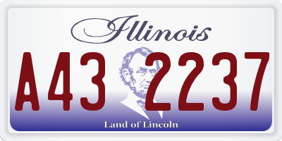 IL license plate A432237