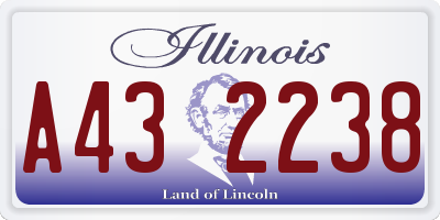 IL license plate A432238
